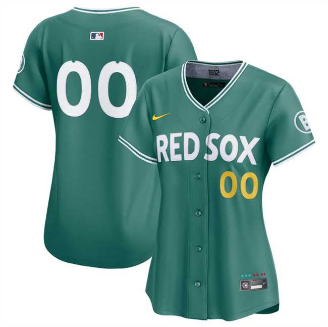 Women%27s Boston Red Sox ACTIVE PLAYER Custom Green 2025 City Connect Limited Stitched Baseball Jersey